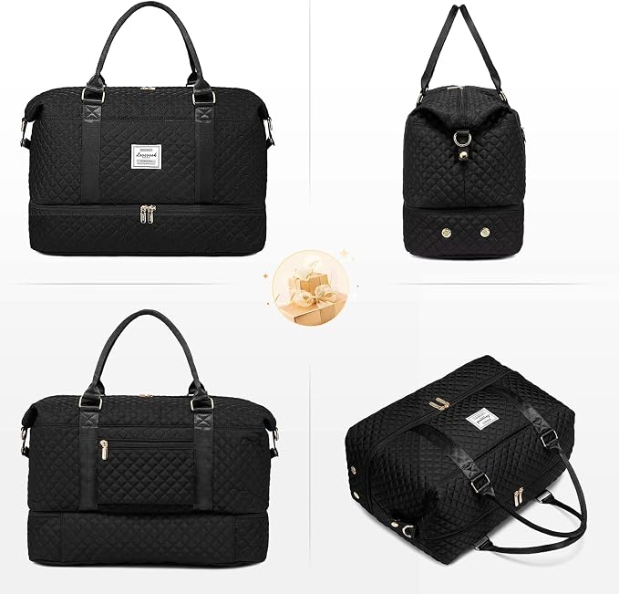LOVEVOOK Travel Duffle Bag,Weekender Bags for Women with Shoe Compartment,Carry on Overnight Bag with Toiletry Bag,Gym Duffel Bag with Wet Pocket, Hospital Bags for Labor and Delivery - Image 8