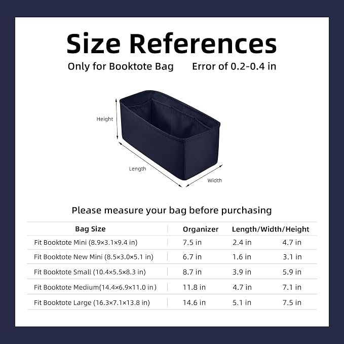 DGAZ Silk Purse Organizer Insert Fits Dior Book Tote mini/S/M/L,Silky Smooth Bag Organizer,Luxury Handbag & Tote Shaper(Treasure blue,BT-L) | Soft and Lightweight,Perfect Fit,Multi-pocket Storage,Bag Protector,Luxury Bag Care,Handmade,for Smooth Bag Or... - Image 5