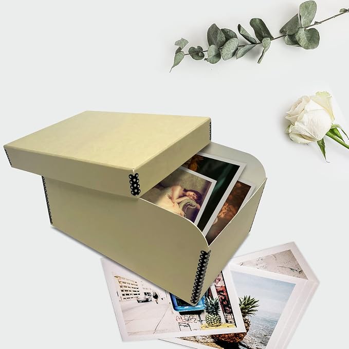 Lineco 4x6 Photo Storage Box, with 12 Envelopes, 5.5x7.5x11, Tan, 2 Pack | Holds Up to 1000 3.5" x 5", or 4" x 6" Pictures, Metal Edge, Archival Organizer for Cards, Prints, Stickers, Stamps, Seeds - Image 9