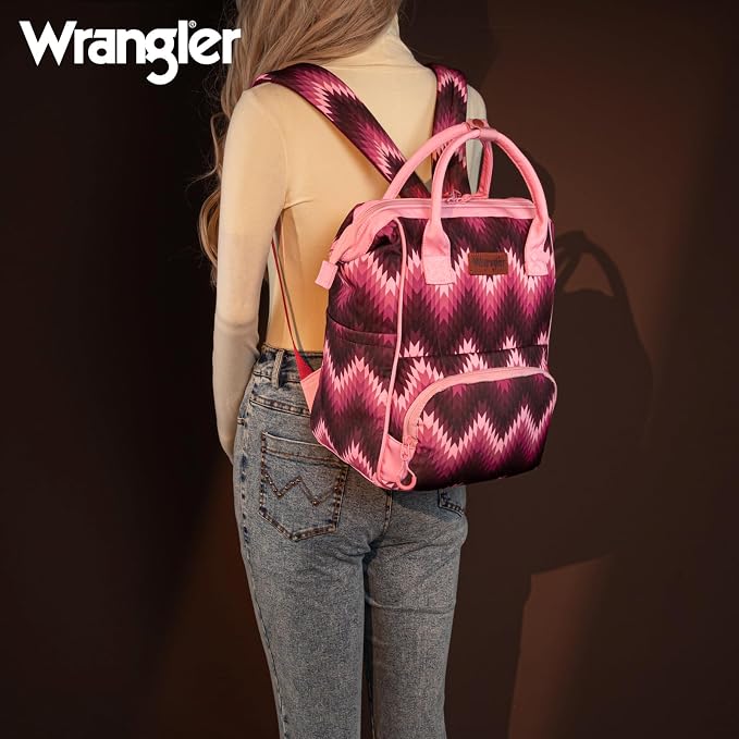Montana West Wrangler Aztec Callie Diaper Bag Backpack with Stroller Straps Multifunction Baby Travel Bag WG2211-9110DPK - Image 6