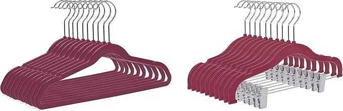 Quality Children's Plastic Non Velvet Non-Flocked Thin Compact Hangers Swivel Hook for Shirts Blouse Coats (Raspberry, 240) - Image 9