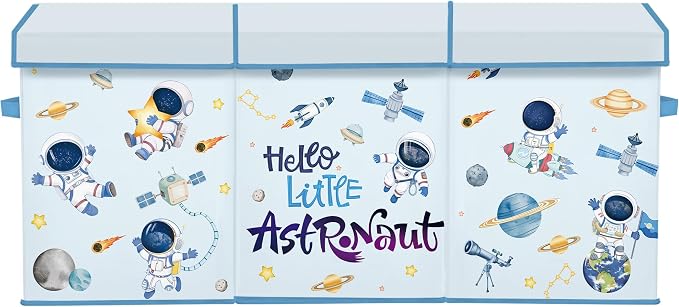 Large Toy Box Collapsible Chest Organizer with Flip Lid for Kids | Oxford Storage Box with Handle for Boy Girl Sturdy Waterproof Organizing Decor for Bedroom Playroom Nursery 37.7×12.5×15.7'' - Image 8