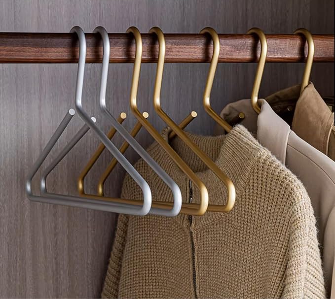 Premium Matte Silvery Aluminum Coat Hangers 100 Piece Set, 16.5” Extra Smooth & Durable Metal Shirt Dress Hanger,Aluminum Alloy Hanger,Clothing Support,Clothing Hang - Image 7