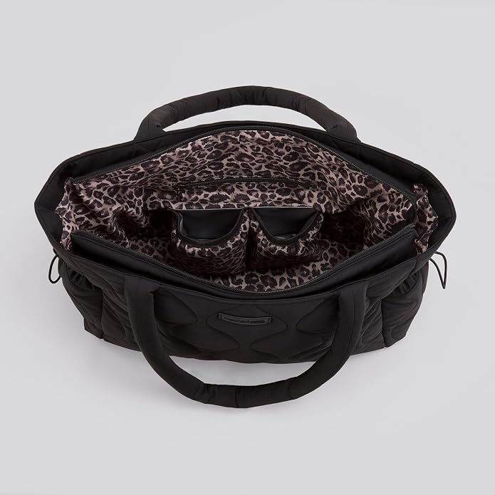 Motherhood Quilted Tote Diaper Bag with Insulated Pockets - Image 7