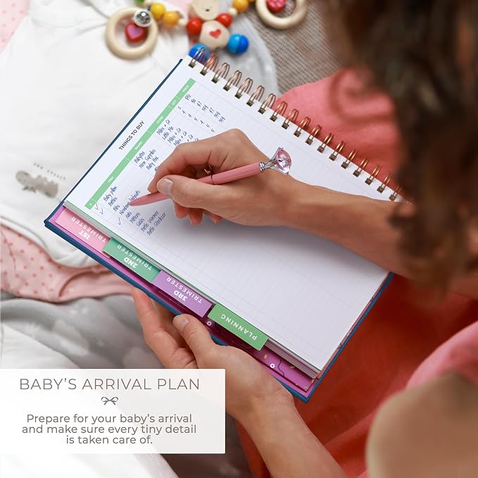 Clever Fox Pregnancy Journal, Expecting First Time Mom Planner Mystic Blue | Organized pregnancy & baby diary with weekly countdown calendars & checklists, maternity memory book, ivf 9 x 10.5 in - Image 6