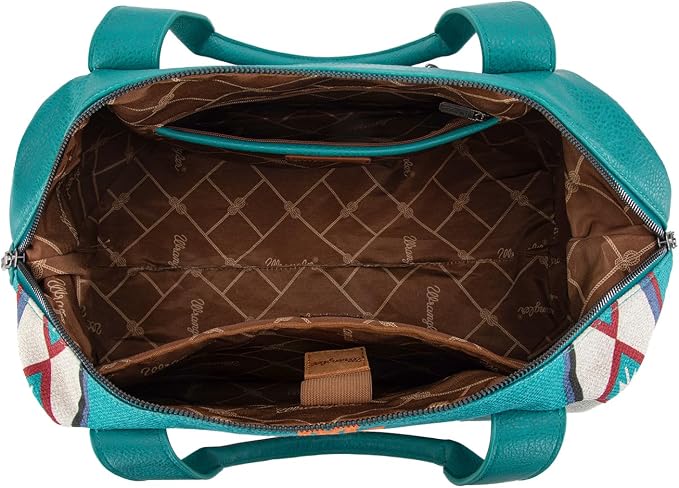 Wrangler Duffel Bag for Women Large Travel Weekender Bag Designer Aztec Carry On Bags, Turquoise - Image 6