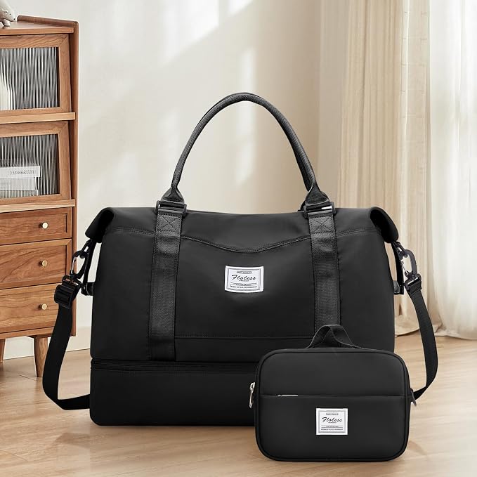 Weekender Bags for Women, Carry-On Overnight Travel Duffel Bag | Travel Bag with Shoes Compartment & Toiletry Bag, Extra Large - Image 9