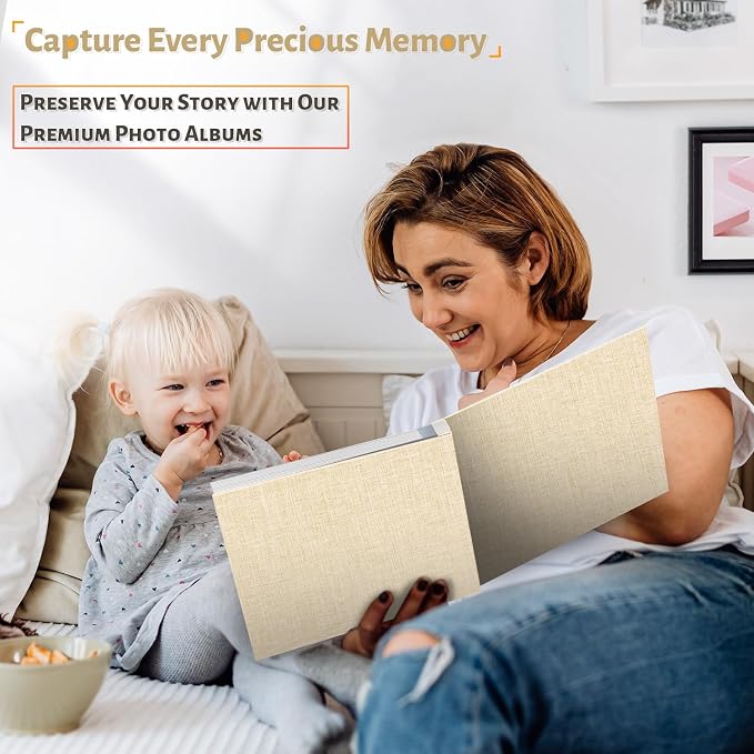 Artfeel Photo Album Self Adhesive Scrapbook,Large Photo Book for 4x6,5x7,8x10 Pictures,DIY Album for Baby Wedding Family Travel Birthday,with Metallic Pen and Scraper - Image 6