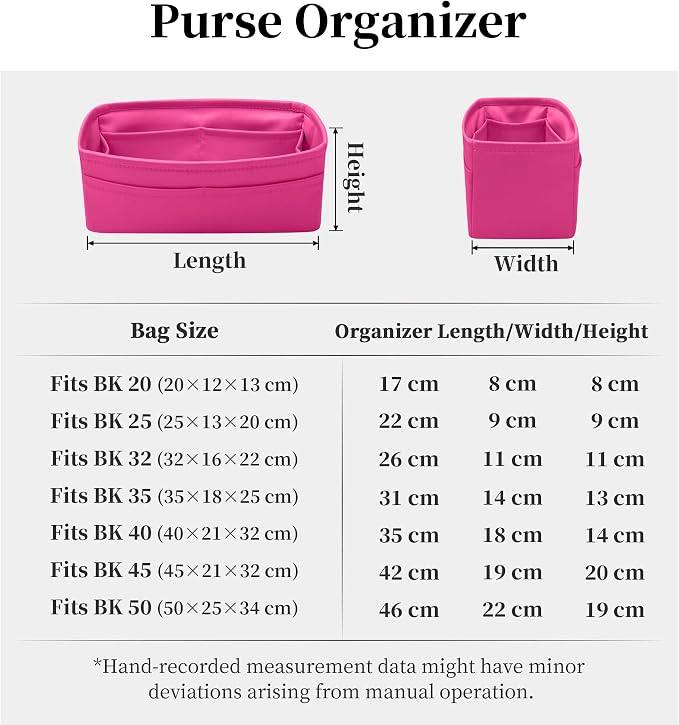 Satin Purse Organizer for Birkin 20, Rose shocking | Tailored Fit, Multiple Pockets, Lightweight Satin, Purse Essentials, Ideal for Travel, Shopping, and Daily Use - Image 8
