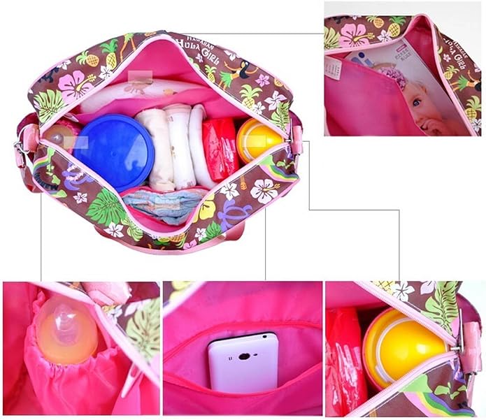 Kamay's Mummy Shoulder Bag Diaper Bag Chic Nappy Changing Bag Tote/Messenger Style Large with Changing Mat, Adjustable Straps - Image 9