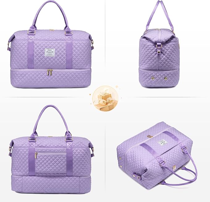 LOVEVOOK Travel Duffle Bag,Weekender Bags for Women with Shoe Compartment,Carry on Overnight Bag with Toiletry Bag,Gym Duffel Bag with Wet Pocket, Hospital Bags for Labor and Delivery - Image 9