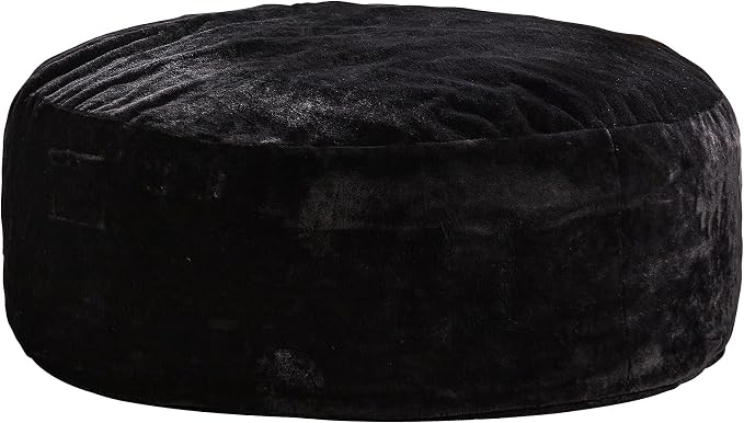 Hobestluk Bean Bag Chair for Adult Giant Beanbag with Filler Black 5FT | Breathable Material Removable Machine Washable Cover Memory Foam Living Room Bedroom Reading Gaming Oversized Large Big - Image 8