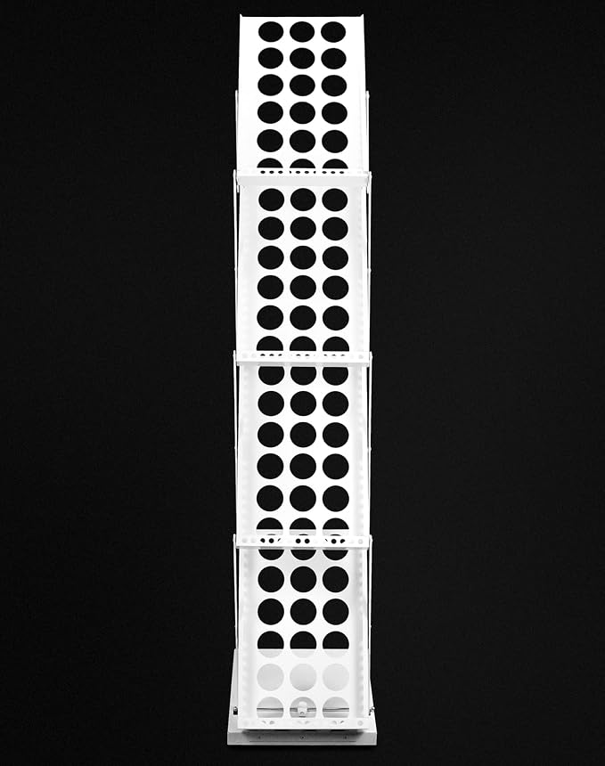 QWORK Foldable Brochure Display Stand, Magazine Brochure Display Rack Stand, 4 Pocket Literature CatalogTradeshow Display Stand, for Office Store and Exhibition Trade Show (White) - Image 8