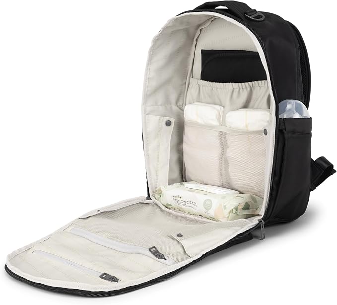 JuJuBe Classic Diaper Backpack Machine Washable Baby Travel Bag, Black Out | Portable Changing Pad, Stroller Straps & Large Travel Backpack for Bottles, Wipes, Diapers & Pacifiers - Image 4