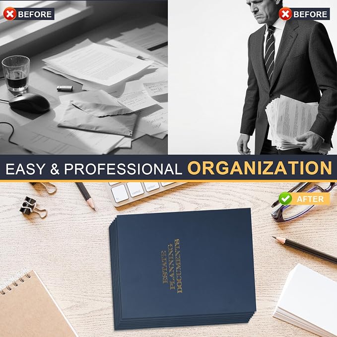 30Pcs Blue Estate Planning Documents Pocket Folders 9x12inch Estate Planning Portfolio Estate Planning Documents Estate Planning Organizer,Real Estate Folders for Legal Professionals - Image 7