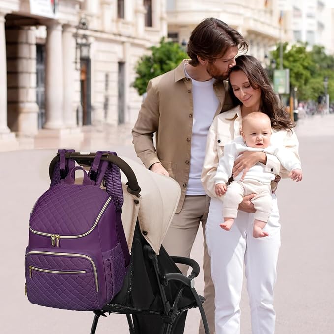 LOVEVOOK Diaper Bag Backpack Large Capacity Baby Bag with Portable Changing Pad, Multifunction Baby Travel Backpack - Image 6