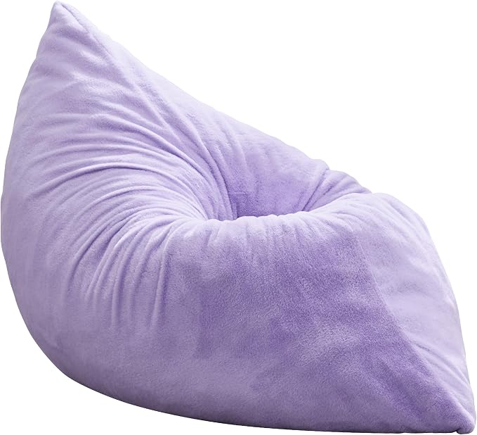 Hobestluk Adult Bean Bag Chair 3 in 1 Convertible Large Bean Bag Sofa | Plush Purple,Machine Washable,Removable Cover,Easy Convert And Install, Floor Bed,For Livingroom Bedroom - Image 9