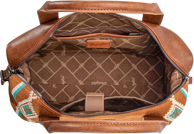 Wrangler Duffel Bag for Women Large Travel Weekender Bag Tapestry Designer Carry On Bags, Brown - Image 6