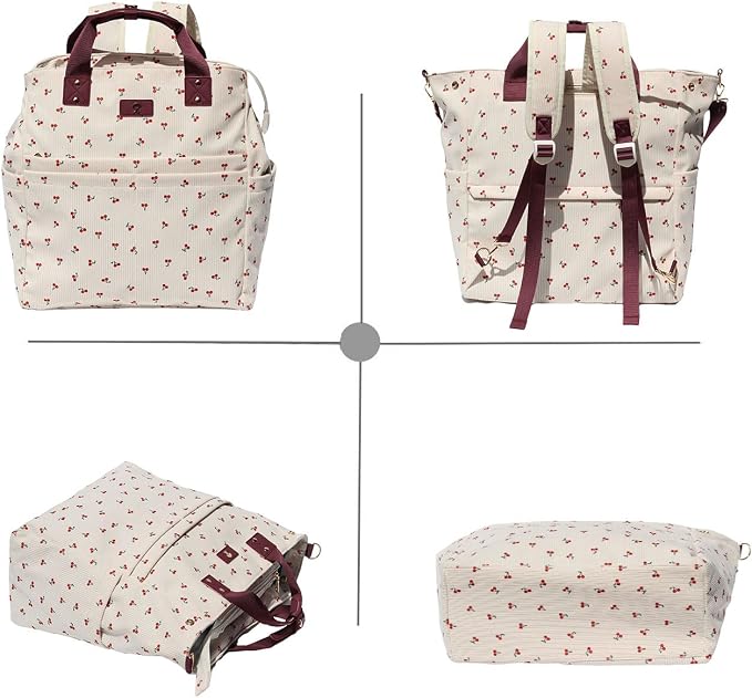 Diaper Tote Bag Totepack Backpack Crossbody Bag 3 in 1 for Women Laptop Backpack Multifunctional with Insulated Pockets - Image 7