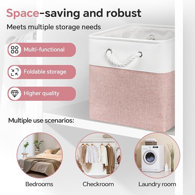 ECDYQXVU 13x13x13 Inch Storage Cube Bins Foldable Organizer Baskets 6 Pack | Soft Cotton Handles, Premium EVA Fabric, Hard Cardboard Bottom, Sturdy Metal Rim, Closet Shelf, Living Room, Bedroom, Laundry - Image 6