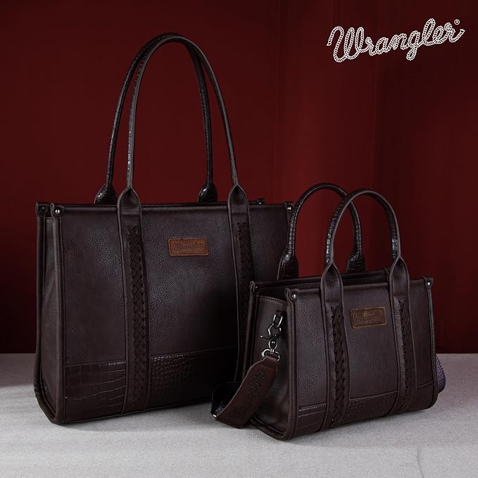 Montana West × Wrangler Tote Bag for Women Western Cow Print Purse Designer Top Handle Handbags - Image 6