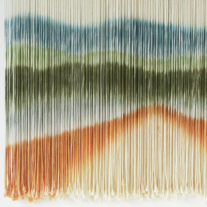 IOWER Macrame Wall Hanging Dip Dyed Mountain Wall Art Fiber 57" W*35" L | For Bedroom Living Room Nursery, Wedding Backdrop,Modern Style, Rustic Home Accent, Farmhouse Decor, Housewarming Gift - Image 7