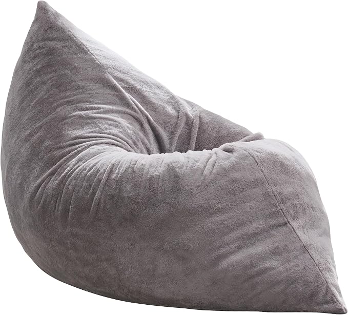 Hobestluk Adult Bean Bag Chair 3 in 1 Convertible Large Bean Bag Sofa | Plush Grey,Machine Washable,Removable Cover,Easy Convert And Install,Floor Bed,For Livingroom Bedroom - Image 9