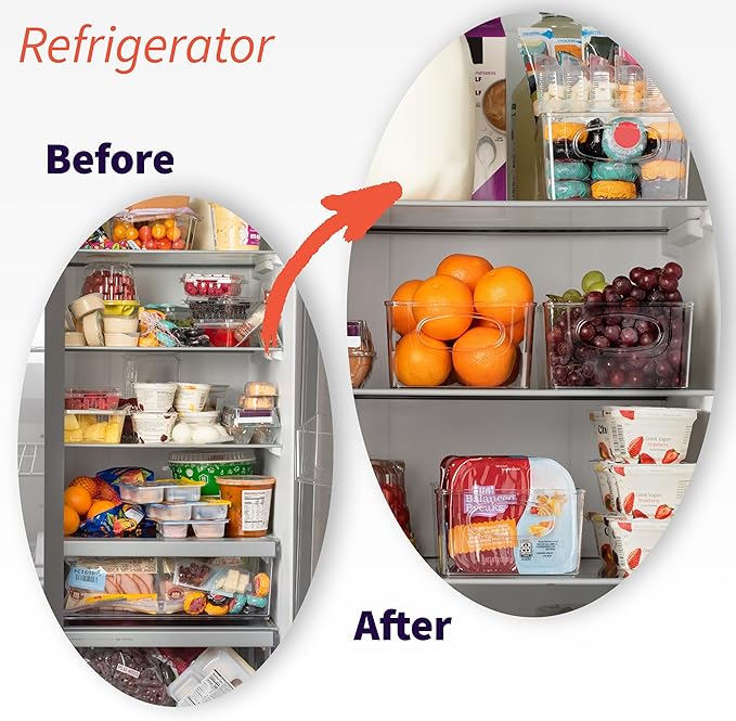 ClearSpace Pantry Organizers and Storage and Cabinet Organizer, 4 Pack | Storage bin with divider for organizing pantry items, food containers, kitchen essentials, and refrigerator storage - Image 6