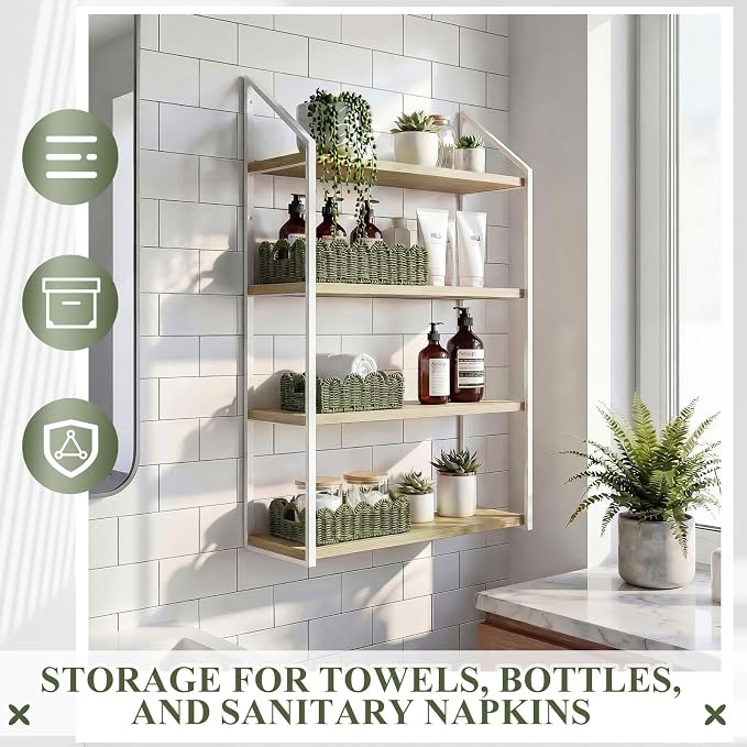 Boao 3 Pcs Boho Storage Wicker Baskets Handmade Woven Decorative Paper Rope Baskets for Organizing with Handle Countertop Toilet Paper Storage Container for Toilet Tank Top(Green,Fan-shaped) - Image 7