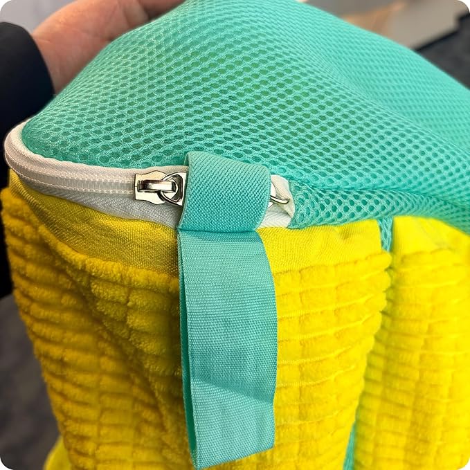 2-Pack Shoe Washing Machine Bag for Sneaker Cleaning Laundry Shoe Bag | Dual Compartment, Full Protection, Clasp-Lock Zipper, Thick Chenille, Reinforced Edge & Seams - Image 8