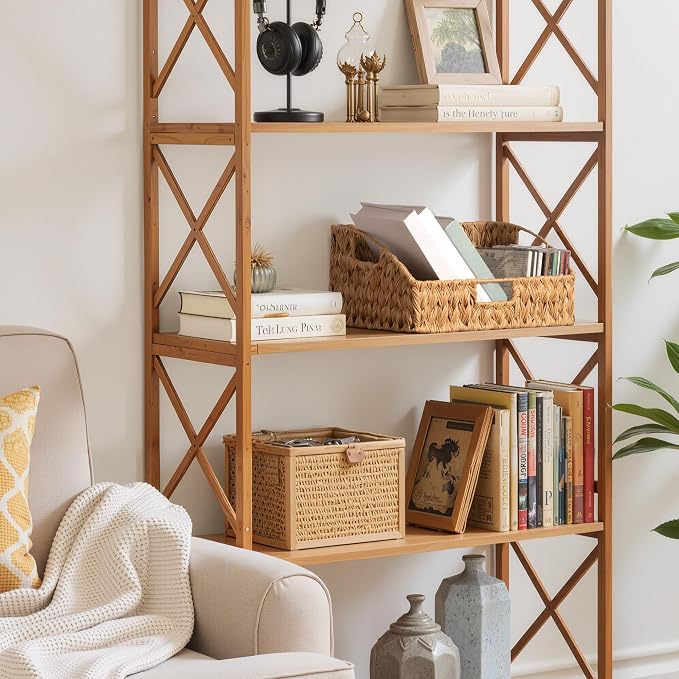 GRANNY SAYS Wicker Storage Basket for Shelves, Large Wicker Basket | Wicker Storage Baskets for Pantry, Open Front Basket for Shelves, Kitchen Storage Baskets, Decorative Basket for Home Decor - Image 8