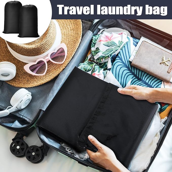 Sanwuta 40 Pcs Large Laundry Bags Bulk,Black | 38" x 24" Travel Laundry Bags for Clothe, Washable Heavy Duty Bag, Camping College Apartment - Image 6
