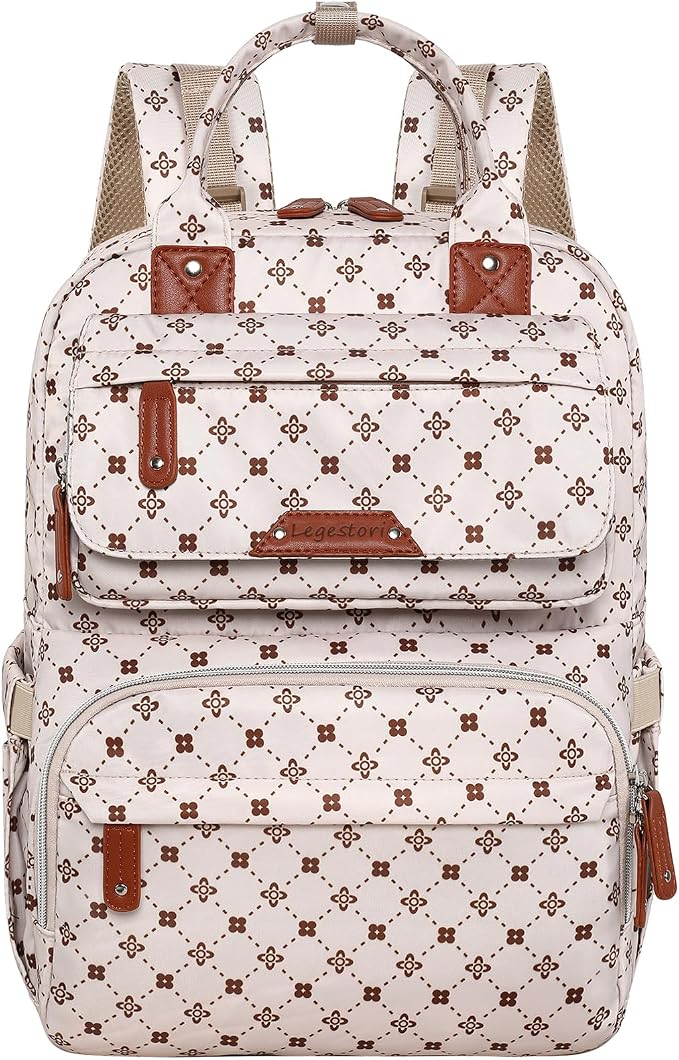 Legestori Baby Diaper Bag Backpack, Baby Bag for Girls Large Capacity with Stylish Flora, Travel Back Pack Multifunction Waterproof, Newborn Baby Registry Shower Gifts, Pink05 - Image 7