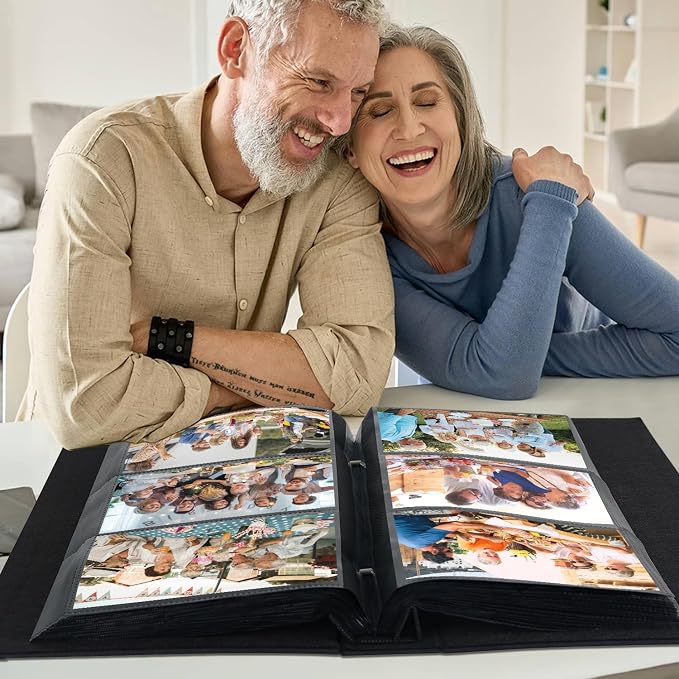 Photo Album 6x4 300 Pockets Slip in Large Capacity Album for Family Wedding Anniversary Linen Album Book Holds 300 Horizontal 10x15cm Photos(300 Pockets, Beige) - Image 6