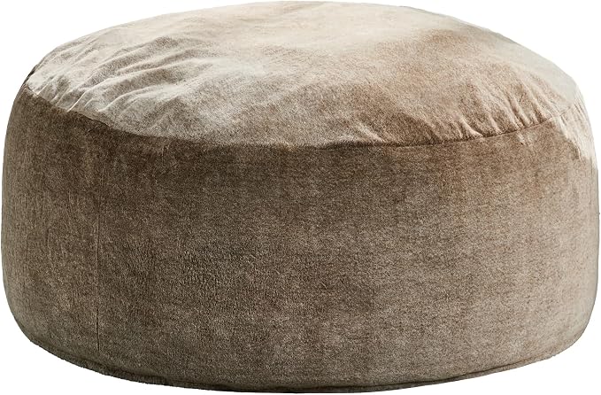 Hobestluk Bean Bag Chair for Adult Giant Beanbag with Filler Brown 4FT | Breathable Material Removable Machine Washable Cover Memory Foam Living Room Bedroom Reading Gaming Oversized Large Big - Image 8