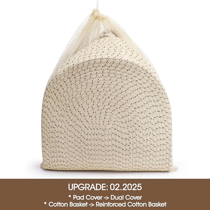 Baby Changing Basket - Soft & Waterproof Dual-Cover, Portable, Moses Basket, Changing Pad for Dresser & Changing Table, Gift for Baby Shower, Organic Cotton Rope - Image 7