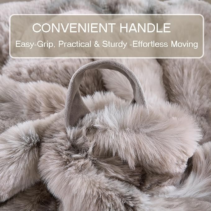 Fluffy Faux Rabbit Fur Bean Bag Chair Cover(No Filler),Cozy Shaggy Bubble Stuffed Animal Storage Large Bean Bag Cover for Bedroom Living Room,Fuzzy Bean Bag Cover Girls Teens Adult,Tie-dye Gray - Image 7