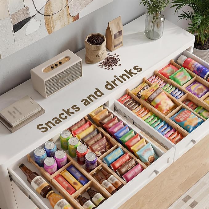 Bamboo Drawer Dividers, Expandable Kitchen Drawer Organizer | Include 4 Dividers, 4 Small Inserts and 4 Medium Inserts for Home, Office, Dressers - Image 9