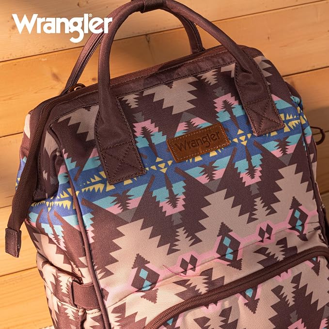 Wrangler Callie Diaper Bag Backpack with Stroller Straps Multifunction Baby Travel Bag WG2210-9110CF - Image 7