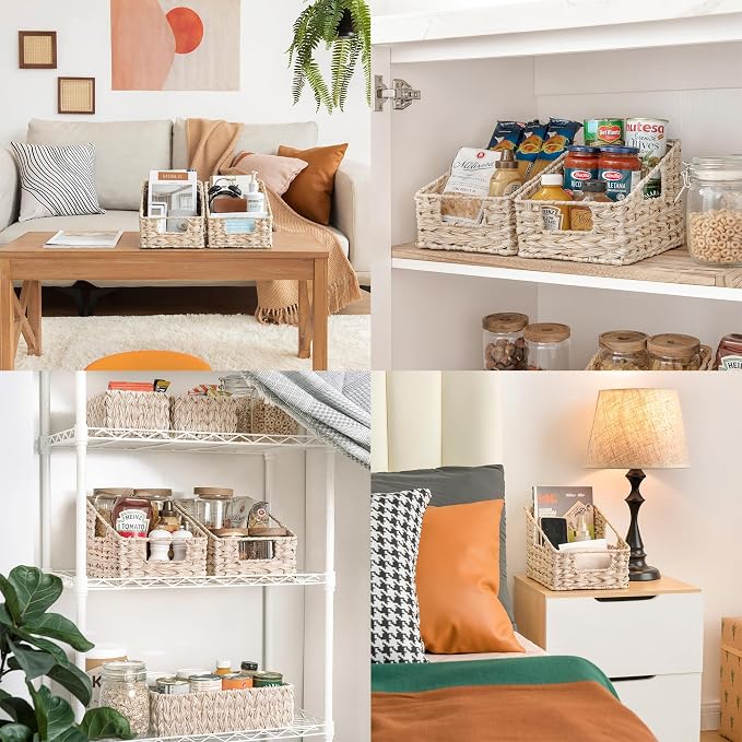 GRANNY SAYS Wicker Baskets for Organizing, Wicker Baskets for Storage | Wicker Storage Baskets for Pantry, Open Front Basket for Shelves, Kitchen Storage Baskets, Decorative Basket for Home Decor - Image 8