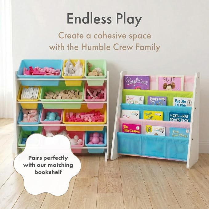 Humble Crew Kids Toy Organizer with 12 Bins, 4 Tier Storage for Playroom - Image 9