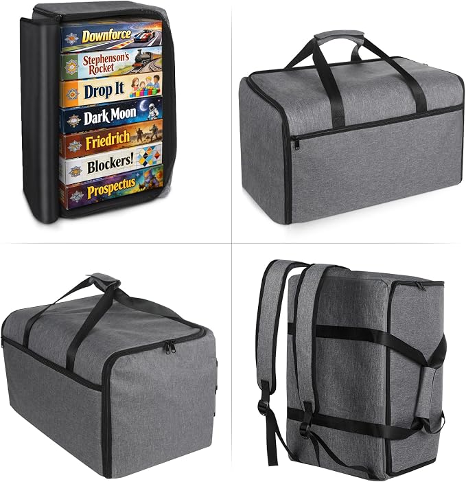 Board Game Storage Bag, Portable Board Game Organizer and Storage with Cover for Office Supplies, Puzzles, Building Blocks, Craft Product, Collapsible Board Games Storage Containers - Image 9