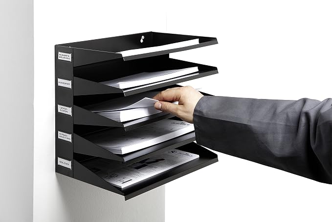 Durable 336010 Sorting Rack (with 5 Shelves), for Table or wall, Grey - Image 4