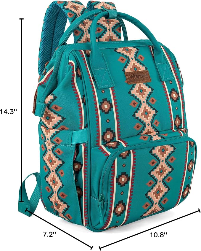 Montana West Wrangler Diaper Bag Backpack Aztec Callie Bag Travel Backpack Purses Western Multi-Function Baby Bags for Mom - Image 10