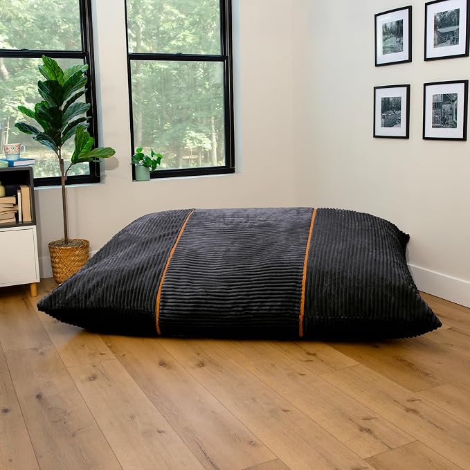 Big Joe Turnabout 3-in-1 Convertible Bean Bag Chair, Black Licorice - Image 7