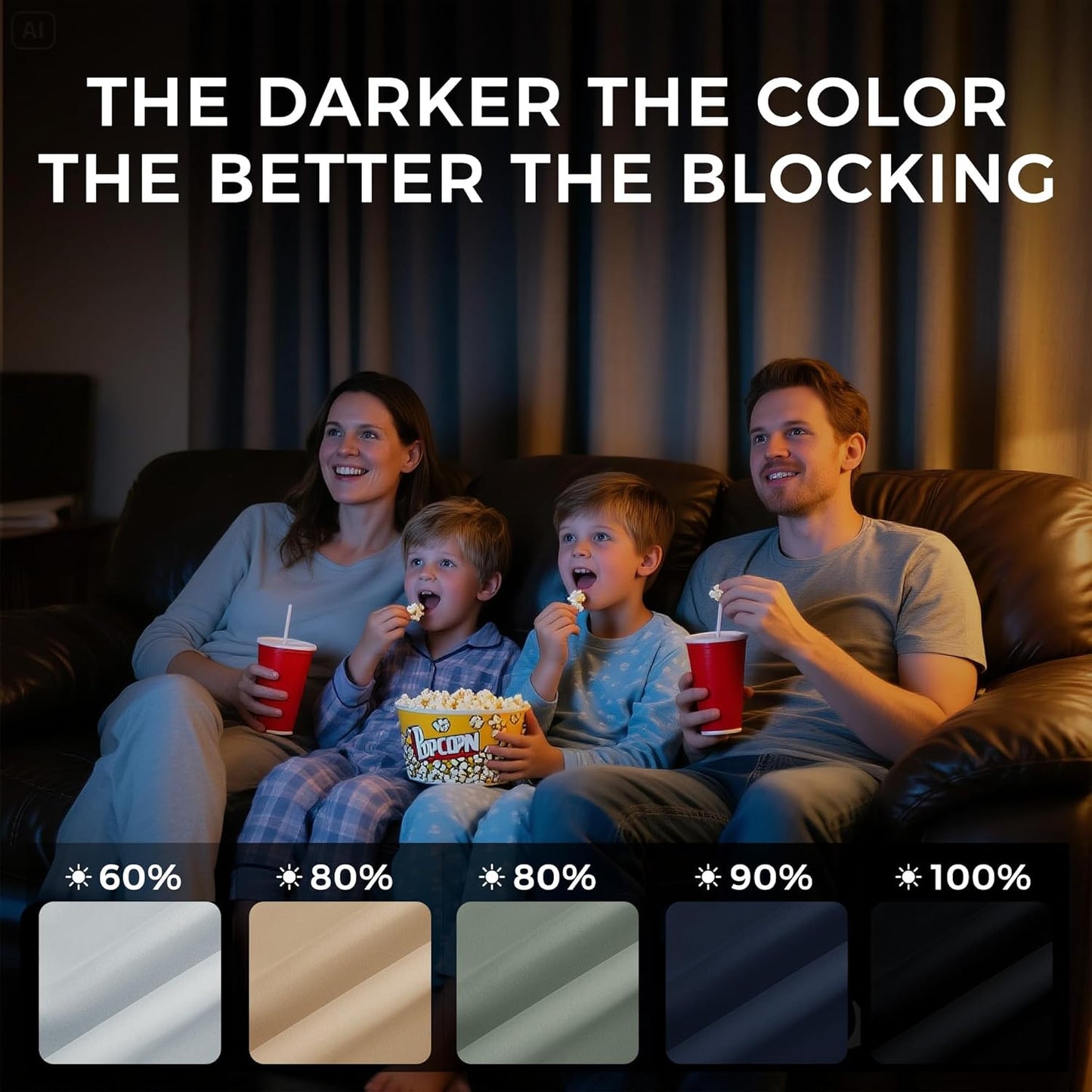 NICETOWN Gryeish White Curtains for Bedroom 90 inches Long, Roon Darkening Grommet Curtains for Living Room, Noise Reducing Privacy Window Treatment Drapes for Nursery, Laundry Patio, 2 Panels, W52