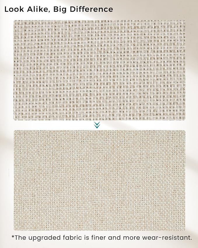 Cube Storage Bins | 11.8"x11.8"x11.8", Beige, 6 Pack | Multi-Size | 2X Thick Support Board | Vegan Leather Handles | 7.7 oz/yd² Fabric | 12"x12" Drawer Insert Basket - Image 7