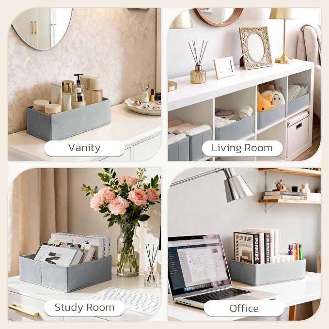 Drawer Organizer, 16 Pack Baby Dresser Organizer for Nursery, Foldable Closet Organizers and Storage Dresser Dividers for Clothes, Socks, Scarves, Ties (Gray) - Image 7