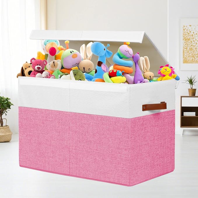 Gowee Toy Box Chest, Collapsible Sturdy Storage Bins with Lids - Image 9