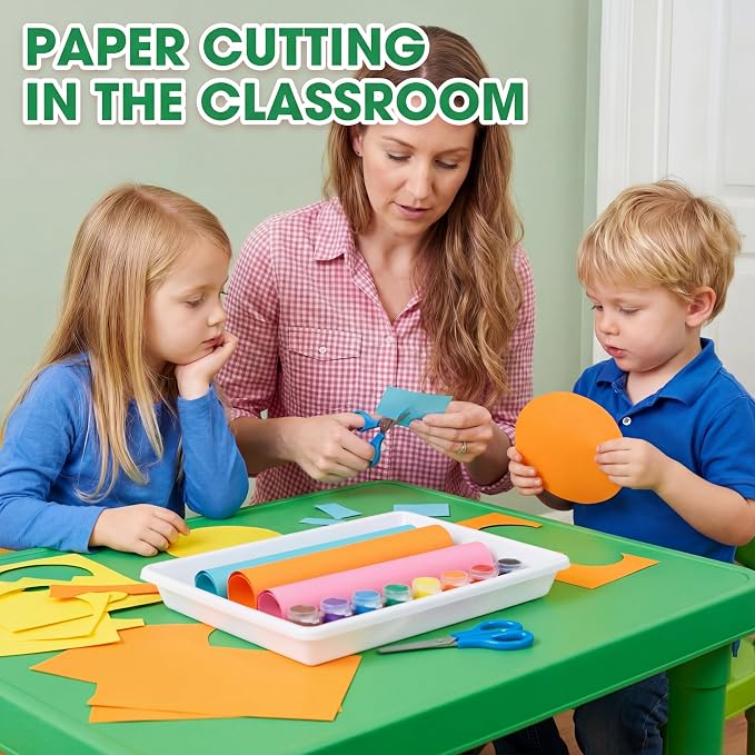 Maitys 15 Pcs Activity Plastic Art Trays 14.57 x 10.63 x 1.77 Inch Large Crafts Organizer Serving Storage Tray for Kids School Classroom DIY Project Painting Home Organizing Supply(White) - Image 7